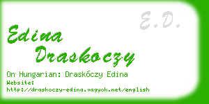 edina draskoczy business card