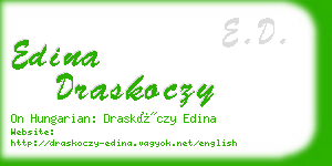 edina draskoczy business card